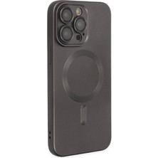  iPhone 13 Pro Kılıf Moshi Lens Magneticsafe Silikon - Füme Nemere
