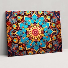 Popcas Türk Halı Deseni Kanvas Tablo Kaleydoskop