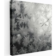 Popcas Kış Dondurma Duvar Sanatı - Pencere Camında Kış Dondurma Ince Detaylar Duvar Sanatı