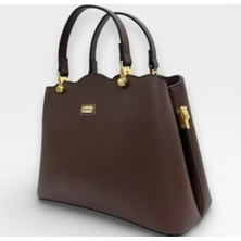 Mercan Bags Kadın 2 Bölmeli Detaylı Askılı Şık El ve Omuz Çantası