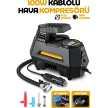 Enshall Yeni Araç Çakmaklık Uyumlu Dijital Göstergeli LED Işıklı Taşınabilir Araç Lastik Şişirme Hava Kompresörü