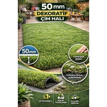 Atasoy Zemin 50MM Dekoratif Çim Halı – En Üst Seviye Doğallık & Lüks Konfor