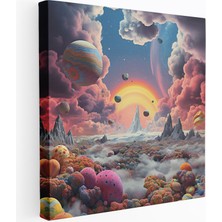 Popcas Pink Floyd Duvar Sanatı Psikedelik Albüm Kapakları Kanvas Tablo Aşkın Kanıtı Psikedelik Bulut Decor