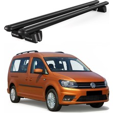 Today Auto Pençe Volkswagen Caddy Maxi Life 5d (2007-2015) Uyumlu Siyah Ara Atkı Port Bagaj Tavan Barı