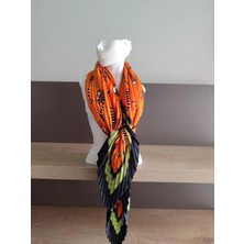 Trend Nexus Desenli Piliseli FULAR(70X70CM)ŞAL