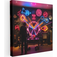 Popcas Pink Floyd Duvar Sanatı Neon Şarkı Sözleri Ev Dekorasyonu Montaj Sanatı