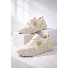 Slipcat Dantel Detaylı Trend 5 cm Platform Yüksek Taban Kadın Sneaker Spor Ayakkabı