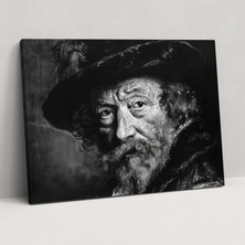 Popcas Rembrandt Gravür Etkisi Duvar Sanatı Kanvas Tablo