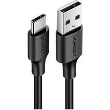 UGREEN USB-C - USB-A 3A QC Hızlı Şarj Kablosu, 1 m, Siyah, 60116