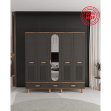 T&B Pera 5 Kapaklı Çekmeceli Gardırop - Tamamı Mdf