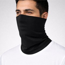 Mrey Unisex Siyah Pamuklu Hafif Buff Boyunluk – Bandana, Maske, Saç Bandı, Motosiklet & Outdoor