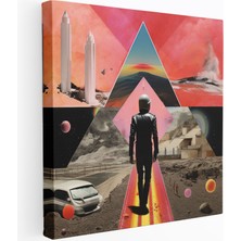 Popcas Pink Floyd Kolaj Sanat Kanvas Tablo