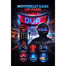 Wair Teknoloji Motosiklet Kask LED Panel – Uygulama Kontrollü, Yazı ve Animasyon Eklenebilen Dijital Pixel Ekran, Suya Dayanıklı