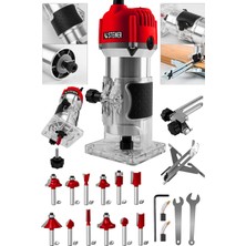 Steiner 3000 Watt Formika Traşlama Freze Makinesi 6 mm Pens 12 Uç ile Çok Yönlü Kullanım