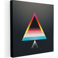 Popcas Pink Floyd Duvar Sanatı Minimalist Prizma Kanvas Tablo Ev Dekorasyonu