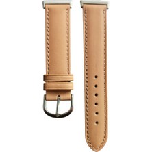 FirstModel Huawei Watch Fit 2 Uyumlu Hakiki Deri Kordon Kahve