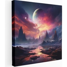 Popcas Star Wars Duvar Sanatı - Fantastik Galaksi Manzara Kanvas Tablo - Star Wars Fantastik Manzara Duvar Sanatı Galaksi