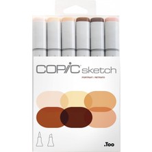 Copic Sketch 6'lı Kalemler Renkli Hacivat ve Karagöz Temalı 12+ Yaş İçin