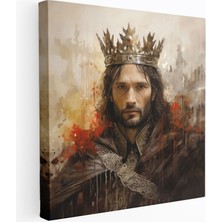 Popcas Yüzüklerin Efendisi Duvar Dekorasyonu - Gerçeküstü Aragorn'un Taç Giyme Anı - Yüzüklerin Efendisi Kanvas Tablo Sanatı Epik Anı Aragorn