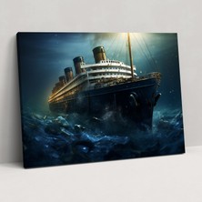 Popcas Titanic Tuval Duvar Sanatı - Gerçekçi Dijital Sanat Tuval Hikaye