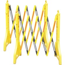 Hca Limited 2.5 Metre Reflektif Bantlı Plastik Akordiyon Bariyer – Sarı-Siyah