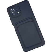 Xiaomi Mi 11 Kılıf Kelvin Kartvizitli Silikon - Lacivert Nemere