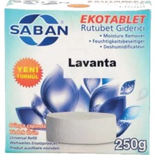 Saban 2 Adet Lavanta Nem Alıcı Yedek Tablet 2 x 250 Gram Kalsiyum Klorür Esaslı Özellik