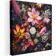 Popcas Vahşi Çiçek Duvar Sanatı - Vahşi Çiçek Duvar Dekorasyonu Ev Dekorasyonu Duvar Sanatı