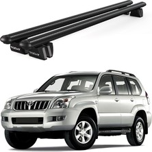 Pençe Toyota Land Cruiser 120 (2002-2009) Uyumlu Siyah Ara Atkı Port Bagaj Tavan Barı