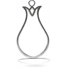 Stonechem 5 Adet Lale Model Metalik Gümüş Zamak Kolye Ucu 3.5 cm – Epoksi Reçine ve Takı Tasarımı İçin Kaliteli Metal Çerçeve (Paslanmaya Dayanıklı, Takı Yapım Aparatı)