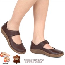 Cozi Company %100 Hakiki Deri Tam Ortopedik Bantlı Babet Ayakkabı