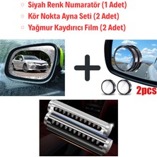 Cocoloco Home Oto Aksesuar Seti – Yağmur Kaydırıcı Su Itici Film + Kör Nokta Ayna Seti + Siyah Renk Numaratör