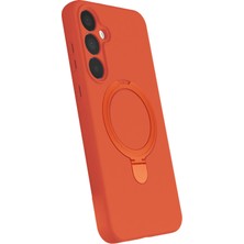  Samsung Galaxy A15 4g Regal Magsafe Standlı Kapak - Turuncu Nemere