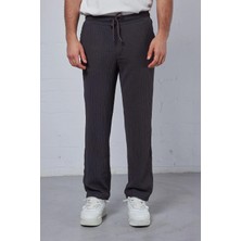 Abluka Online Erkek Fitilli Baggy Fit Rahat Eşofman Antrasit