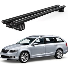 Today Auto Pençe Skoda Octavia Wagon (2013 ve Sonrası) Uyumlu Siyah Ara Atkı Port Bagaj Tavan Barı