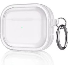 Movenchy Airpods Pro 2 (2.nesil) Shiny Şeffaf Kılıf - Beyaz Nemere