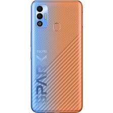 M21 Tecno Spark 7t Arka Kapağı Turuncu Mavi