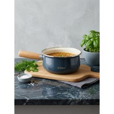 Savaşan Emaye Ahşap Saplı Sosluk, Sütlük - 18CM