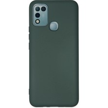  Infinix Hot 10 Play Kılıf Nano Içi Kadife Silikon - Koyu Yeşil Nemere