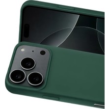  Apple iPhone 17 Pro Max Nano Içi Kadife Silikon - Koyu Yeşil Nemere