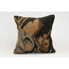 Kilim Wholesale El Yapımı Kilimden Yapılmış Vintage Kırlent Kılıfı, Yün, 40X40 cm