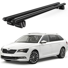 Today Auto Pençe Skoda Superb Sw (2015 ve Sonrası) Uyumlu Siyah Ara Atkı Port Bagaj Tavan Barı
