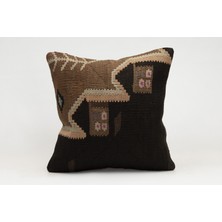 Kilim Wholesale El Yapımı Kilimden Yapılmış Vintage Kırlent Kılıfı, Yün, 40X40 cm