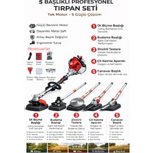 Solestar Prox Set 20HPX Motorlu Çok Fonksiyonlu Kafalı 5x1 Combo Tırpan Seti