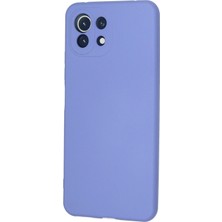  Xiaomi Mi 11 Lite Kılıf Nano Içi Kadife Silikon - Lila Nemere
