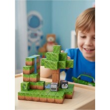 Lrs Store Manyetik Yapı Blokları  – Çocuklar Için Eğitici Oyuncak Seti Minecraft Mıknatıslı Küpler