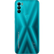 General Mobile GM21 Plus Arka Kapağı Turkuaz-Beyaz