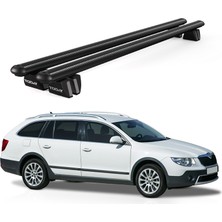 Today Auto Pençe Skoda Superb Alldrive Mkıı (2012-2015) Uyumlu Siyah Ara Atkı Port Bagaj Tavan Barı