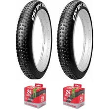 Cst 24X4.00 C1752 Kum Tipi Bisiklet Dış Lastiği x 2 Adet + Chaoyang Iç Lastik Seti