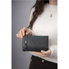 Hky Orta Boy Isme Özel Tasarım Fermuar Detaylı Orta Boy Kadın Cüzdan